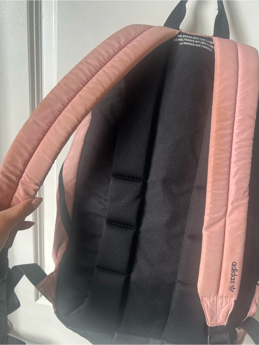 adidas Pink Backpack with Trefoil and Contrast Stripes - Picture 3 of 3